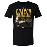 500 LEVEL UFC Alexa Grasso Name Repeat Men's Cotton T-Shirt (Black, L)