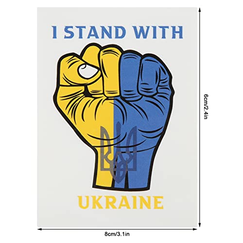 Adesivo Decalque Da Ucrânia, Folha De Adesivos De 8x6 Cm Para Janelas De Carro, 10 Peças De Adesivo