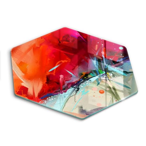 Planche à découper induction Wallfluent protection plaque 40cm forme hectagonale - 2