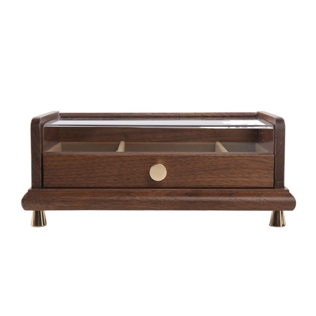 Boîte à bijoux en bois massif : rangement pour collier, bracelet et boucle d'oreille