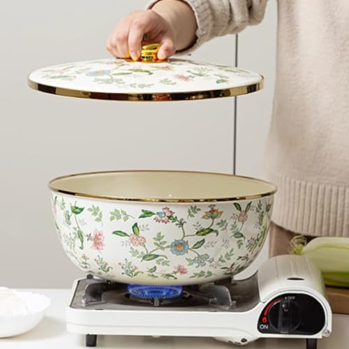 Cuisine maison bol à pâte polyvalent en émail à grosse capacité durable - 5