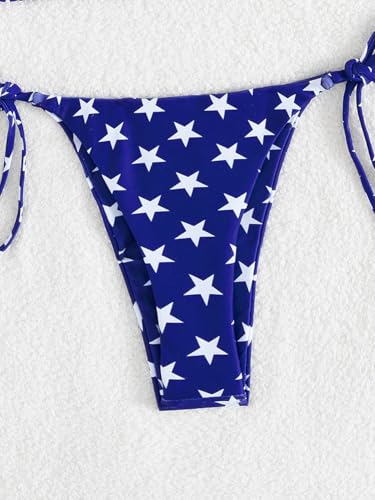 Image of Tainehs Women's Sexy Halter Thong Bikini Tie Two Sides Bottom Triangle Bikini Swimsuits