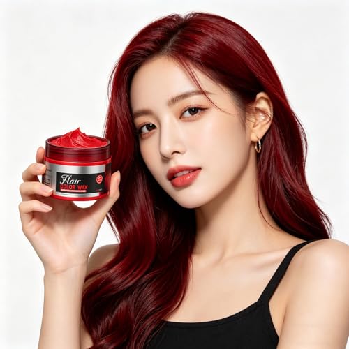Yhong Crema Estilizadora Lavable 1 Pc Cera Color Rojo miniatura 2