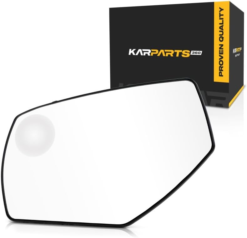 For GMC Sierra 1500 2014 15 16 17 2018 Mirror Glass Driver Side | Heated | w/Backing Plate | Flat Glass Type | Replacement For 22919747 | GM1324145