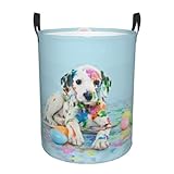 Tailles idéales : disponible en deux tailles : S (hauteur 35,1 cm, diamètre 41,9 cm) et M (hauteur 49,9 cm, diamètre 49,8 cm), parfait pour différents besoins, que ce soit comme panier pour l'esthétique de la chambre du petit chiot dalmatien ou un grand panier à linge