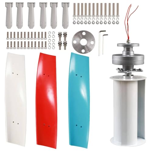 12V/24V/48V Vertical Axis Magnetic Levitation Wind Turbine Generator - 5KW MPPT Inverter, 3-Color Options, Perfect for Home & Street Renewable Energy Solutions