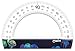 Maped - 4-Piece Deepsea Paradise Tracing Set - Ruler 30 cm + 60° / 21 cm Square + 45° / 21cm Square + 180° Protractor Base 12 cm - Ergonomic and Lightweight Instruments