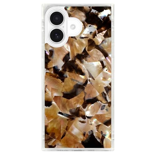 Coque de protection carrée iPhone 17 Flaunt marron