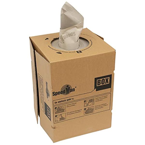 Speedman gerecycleerde papieren doos – beschermend papier leegte vulling voor verpakking – 390 mm x 450 m