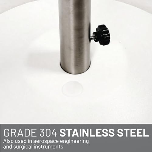 US Weight 80 Pound Free Standing Weighted Umbrella Base, White