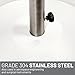 US Weight Fillable Free Standing Umbrella Base, Empty, White