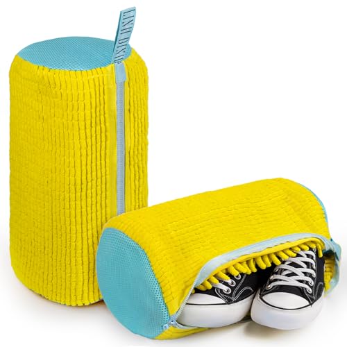Shoe Washing Machine Bag Laundry Bags for Shoes Laundry Shoe Bag for Washer and Dryer Laundry Bag for Shoes Laundry Bags Mesh Wash Bags Sneaker Cleaner (2 Pcs Yellow)