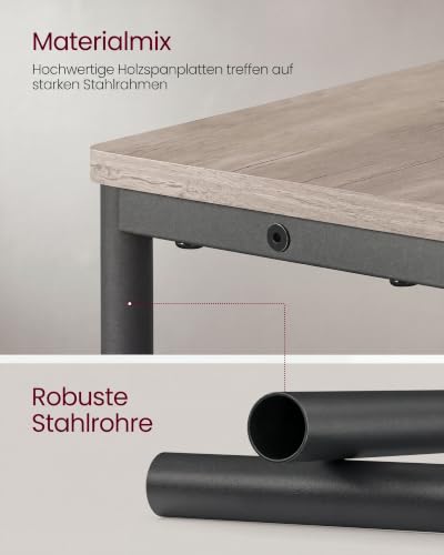 VASAGLE Beistelltisch schmal, Nachttisch mit Ladefunktion, 3 Ablagen – Ansicht 6