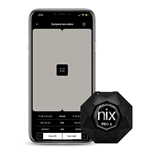 Capteur Nix Pro 2 couleurs - Outil professionnel de correspondance des couleurs - Identifie et correspondez instantanément aux valeurs de peinture et de couleur numérique