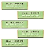 Hammond’s Candies Gourmet Chocolate Candy Bars – Natural Sea Side Caramel | Rich Dark Chocolate Bar, Salted Caramel, Premium Ingredients, Certified Kosher Handcrafted in the USA | Pack of 5
