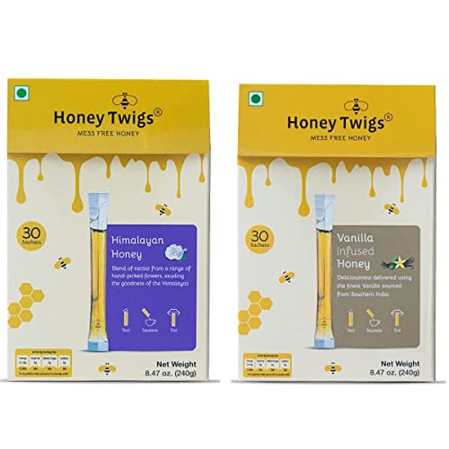 Honey Twigs - Pack de 60 bastones de miel pura