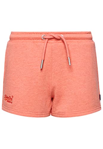 Image of Superdry Vintage Logo Embroidered Sweat Shorts M, The Coral Marl, UK 10