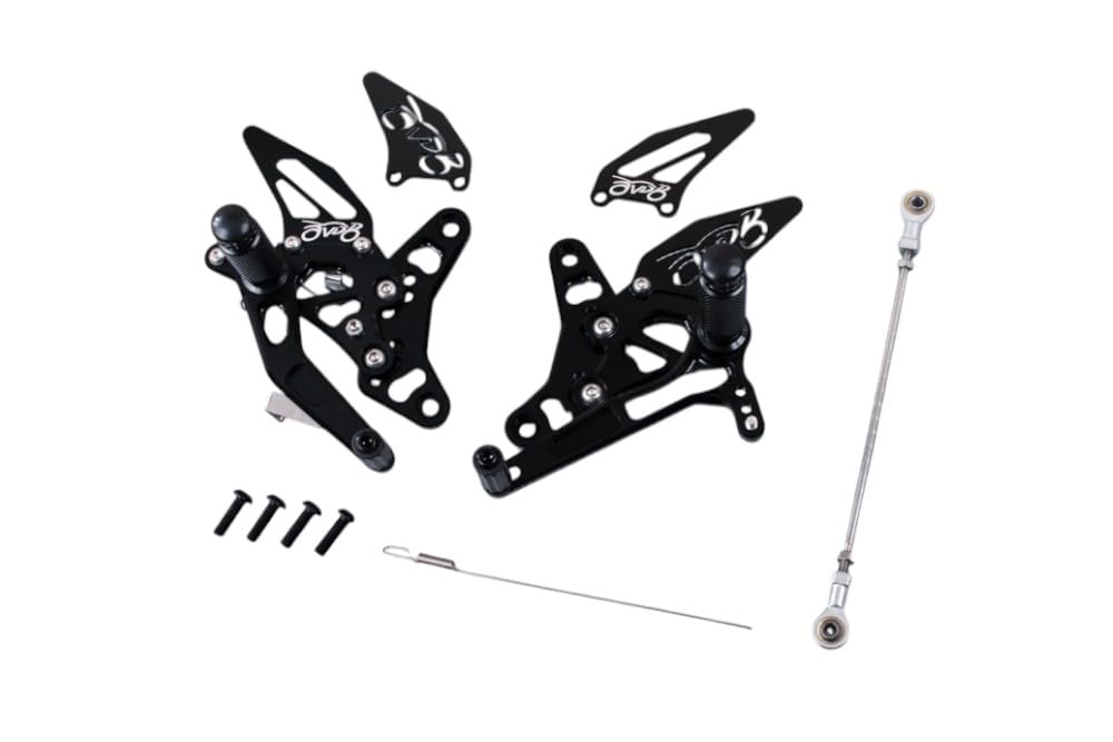 avdb-moto Supporto Pedane Arretrate Regolabili Compatibile con SUZUKI SV SVX 650 SV650X SV650 WCX 2016-2022 Racing AVDB (Oro)
