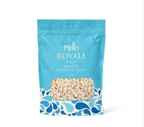 EXCEL ENTERPRISES Mello Royale White Compound Chips 1 Kg, Sweet