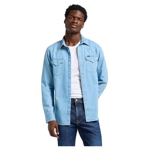 Regular Western Shirt Maglietta Lakeside Wash L uomo