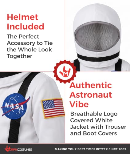 Disfraz de astronauta para niños con casco miniatura 3
