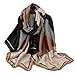 Acotavie Scarfs for Women Fashion Scarves Long Floral Pattern Scarf Headscarf Lightweight Sunscreen Shawls (Black Brown)