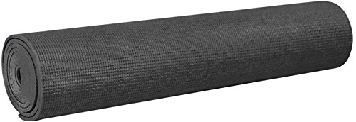YogaAccessories 1/8'' Lightweight Classic Yoga Mat and Exercise Pad - Black