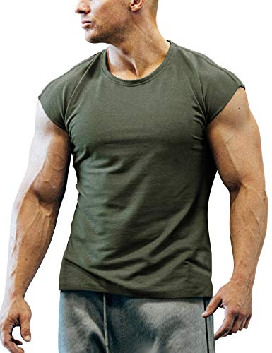 COOFANDY Men's Gym Workout T Shirt Short Sleeve Muscle Cut Bodybuilding Training Fitness Tee Tops