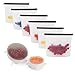 Price comparison product image Reusable Food Storage Bags & Lids - Set of 12 | Hermetic Seal | BPA Free | 6 Storage Bags | 6 Stretch Lids | Liquid and Freezer Safe | M&W