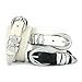 HOTWILL Women Skinny Belt for Jeans Dress Pants Ladies Fashion Faux Leather Waist Belt with Silver Buckle Black Medium