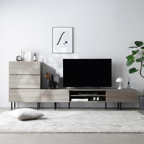 RASIK �e���r�� ���[ 2�_�Z�b�g (�e���r�{�[�h180cm�� + ���C�h�`�F�X�g3�i) �O���[�W�� 55�^ �Ή� ���[�{�[�h �r�t�� ���q�l�g�� Stova �X�g�[���@