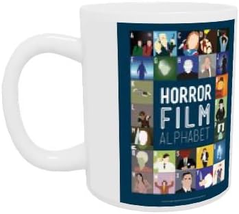 Horror Film Alphabet - A to Z - White Mug (11oz Ceramic)