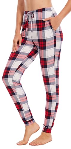 Image of GYS Women's Pajama Pants - Viscose Made from Bamboo, Joggers Pants with Pockets Comfy Lounge Sleep Pants Pj Bottoms