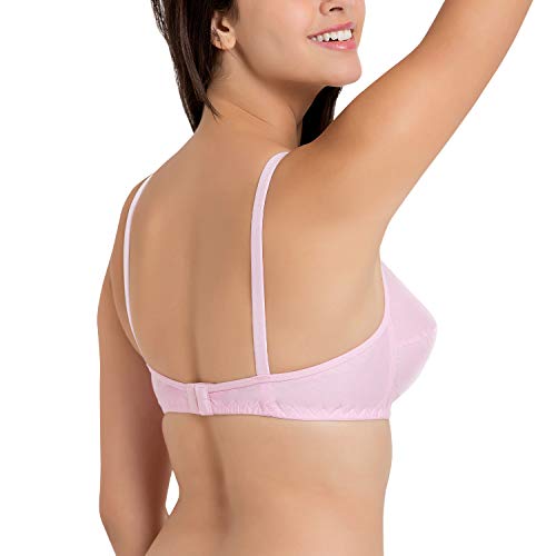 Image of SOUMINIE Women's Pure Cotton Non-Padded Full Coverage Flexi-Fit Everyday Bra | Women's /Ladies /Girls | Best Comfort Bra | Regular Use Bra | Shaper Bra | Comfortable Bra