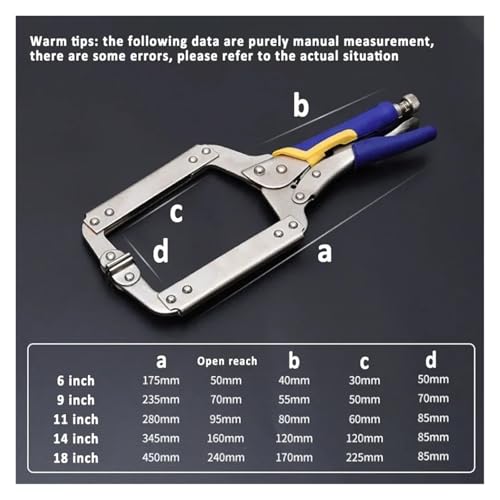 Alicates de bloqueo ajustables con abrazadera C resistente para trabajos manuales de metal 3