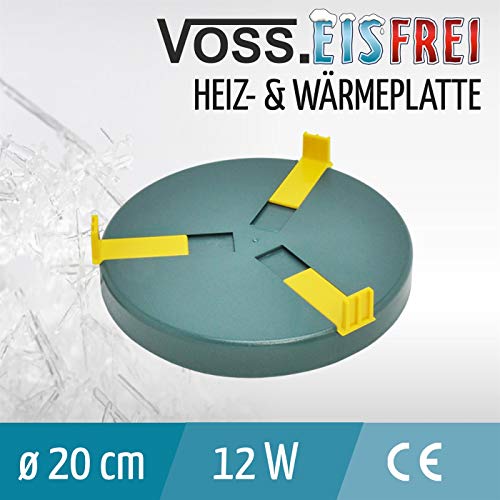 VOSS Heizplatte für Tränkenwärmer Tränkenheizung, 20cm, inkl. Netzteil 24V/ 12W