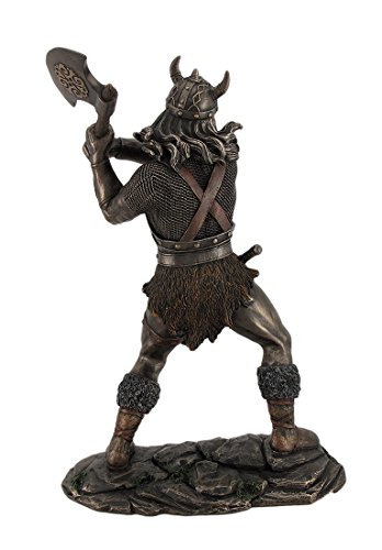 Estatua de Guerrero Vikingo en Bronce miniatura 3