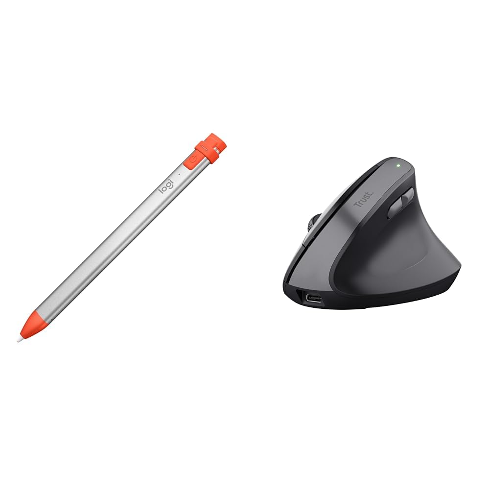 Logitech Crayon Lápiz Digital & Trust Yuno Ratón Vertical Inalámbrico
