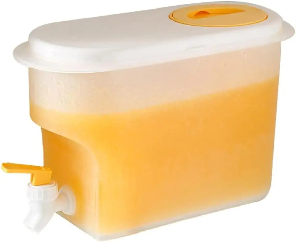 Reservatório Dispenser Geladeira, Suqueira Plastica com Tampa para Geladeira com Torneira Capacidade 3000ml para Agua Saborizada (Dispenser Para Liquidos) Bebidas Geladeira 3l Com Torneira Água Suco