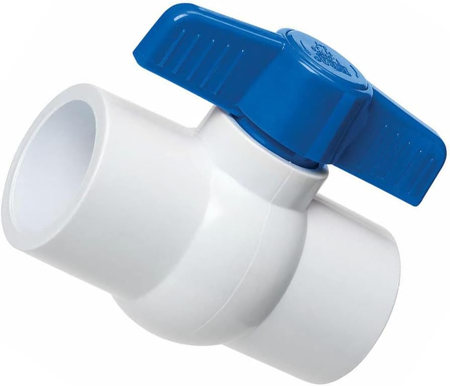 Miniatura 2 de MaxLLTo Válvula de bola de PVC deslizante de 34 pulgadas de repuesto - Mango azul para fontanería Thrifco 6415411