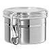 Oggi 26-Ounce Stainless Steel Canister with Clear Arylic Lid and Locking Clamp