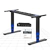 FLEXISPOT EC5 Lite Bureau Assis Debout Électrique à 2 Moteurs,Piétement à 3 Colonnes,Charge 100kg,Bureau Réglable en Hauteur en Acier avec Panneau Smart à Fonctions Mémoires,Noir