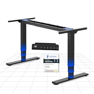 FLEXISPOT EC5 Lite Bureau Assis Debout Électrique à 2 Moteurs,Piétement à 3 Colonnes,Charge 100kg,Bureau Réglable en Hauteur en Acier avec Panneau Smart à Fonctions Mémoires,Noir