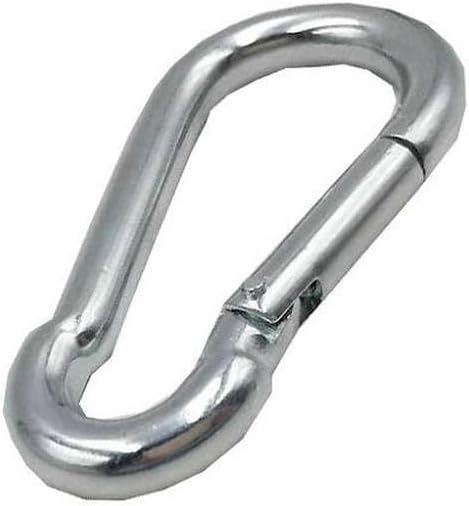 50PCS/18KGS/Carton 13X160mm Zinc Plated Steel Carabiner Spring DIN5299C Snap Hooks