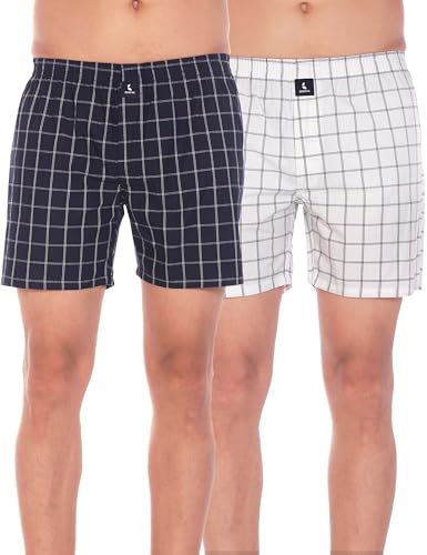 Image of Cotton Boxer Shorts for Men, Breathable, Comfortable & Lightweight (Pack of 2)