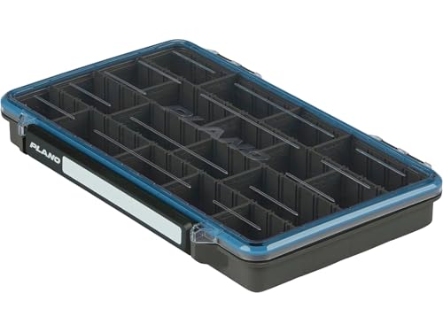 Plano StowAway 3700 Waterproof Stow Tackle Box, 4-Pack, IPX7 Waterproof Rating, with Rustricor, Single Latch Design, Transparent DuraView Lid, Stackable Storage for Fishing Bait, Lures and Gear