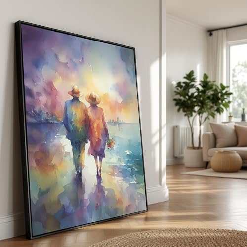 Peinture d'amour aquarelle colorée YUSUZHU pour décorer un salon romantique