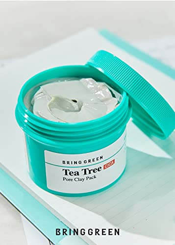 Bring Green Tea Tree Cica Pore Clay Pack | Deep Cleansing And Pore Purifying Clay Facial Mask, For Blackheads, Whiteheads, Wash Off Face Mask, Soothing And Nourishing (4.06 Fl. Oz., 120G) #TOP4