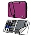 Produktbild iCozzier 15-15.6 Zoll Griff Laptop Aktentasche Umhängetasche Elektronisches Zubehör Organizer Messenger Tragetasche mit Schulter- und Gepäckriemen - Rose