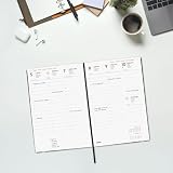 Finocam - Kalendarz z widokiem pionowym 2026 | styczeń - grudzień (12 miesięcy) | Kalendarz roczny 2026 z gumką i wstążką w kropki | Okładka Blanda Mara - Zielony - hiszpański